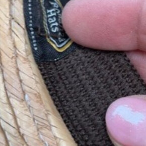 Mens/Unisex Natural Straw Sunhat with Wide 4 1/2" Brim (NWOT) - Picture 8 of 8